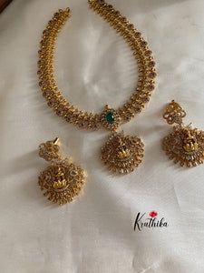 Premium AD Lakshmi Roses necklace NC705