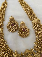 Cluster golden beads Grand Pallaki Bridal haaram LH121