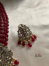 Ruby beads Balaji victorian haaram LH370
