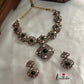 Victorian green stones CZ necklace NC800