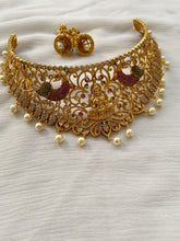 Lakshmi Devi peacock cz choker NC202