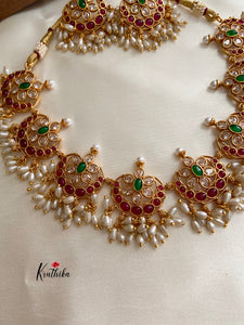 Chandbali Guttapoosalu rice pearls necklace NC495