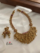 Premium antique polish Radha krishna necklace NC499