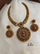 Antique finish Lakshmi Devi pipe necklace set NC669