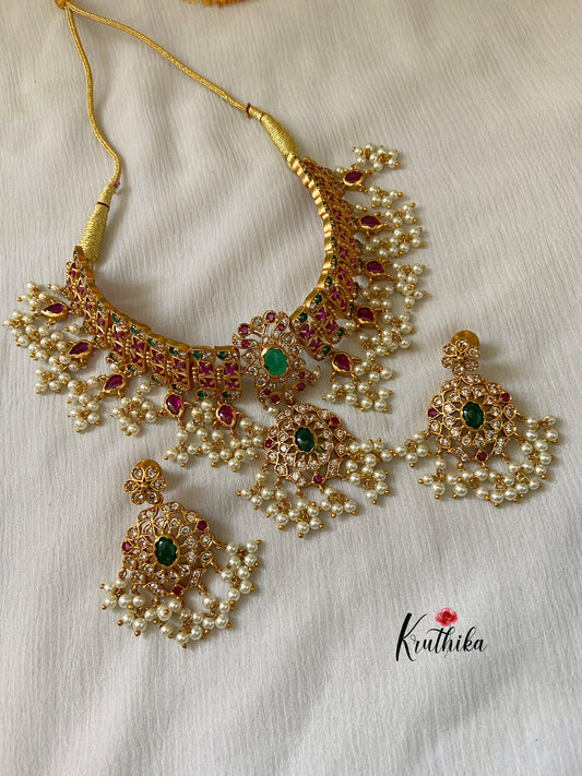 Beautiful Guttapoosalu kemp choker NC431