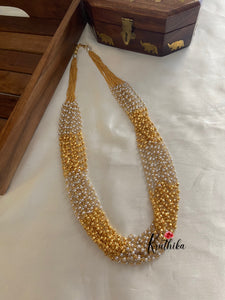 15 lines Golden beads & pearls haaram LH348