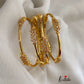 Gold finish cZ bangles B44 (set of 4)