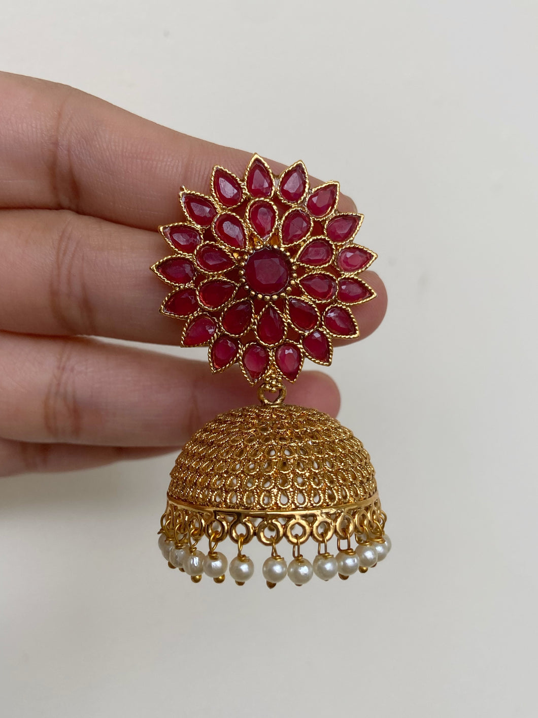 Stone chakra Jhumkas E149