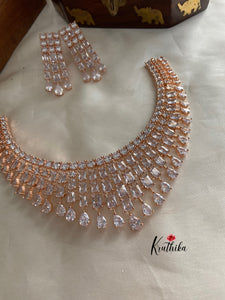 Trendy Rose gold necklace NC732
