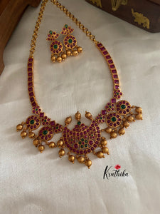 Matte finish kemp chandbalis necklace NC589