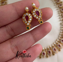 AD ruby mango necklace NC481