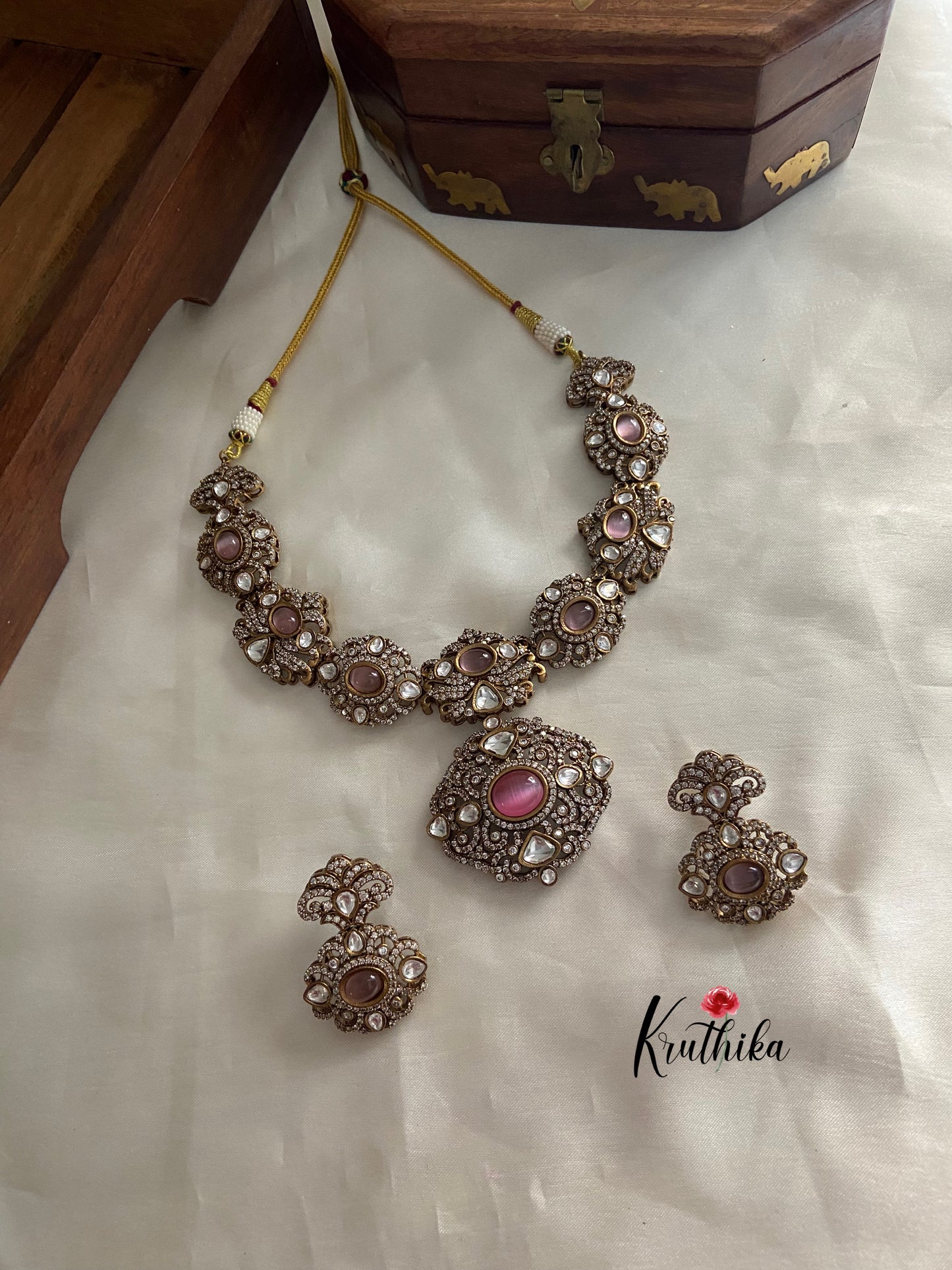 Victorian CZ necklace (colors available) NC801