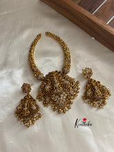 Premium antique polish Lakshmi pipe necklace set NC610
