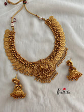 Kasu golden beads necklace with Elephant pendant NC453