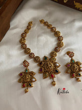 Antique finish Navaratna Lakshmi Devi necklace NC524