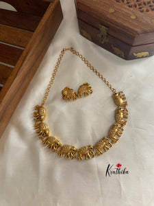 Simple Elephant pendants antique necklace NC790