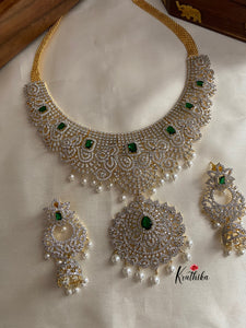 Gold finish AD bridal necklace NC539