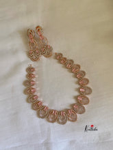 Trendy Rose gold AD necklace NC312