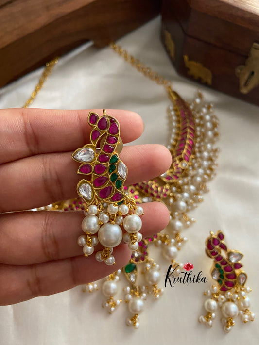 Premium Jadau peacock necklace NC599