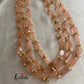 Three lines beads pearls maala LH416 (6 colors available)