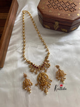 Single line pearls haara with Lakshmi Devi pendant Lh317