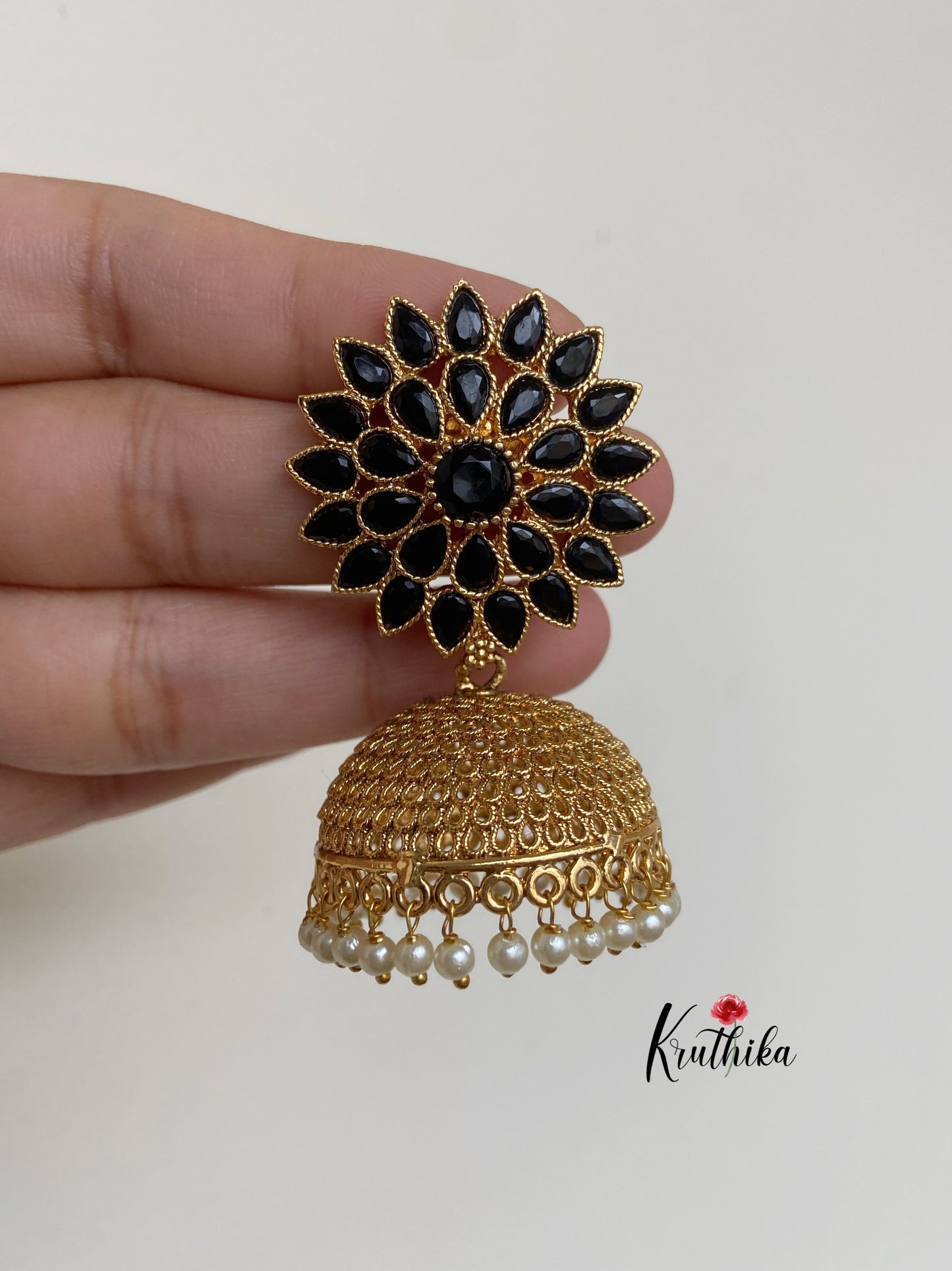 Stone chakra Jhumkas E149