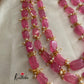 Three lines beads pearls maala LH416 (6 colors available)