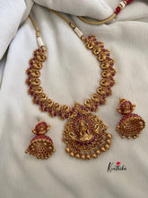 Peacock motif Lakshmi Devi necklace NC454