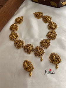 Premium polish Lakshmi Devi pendants necklace NC755