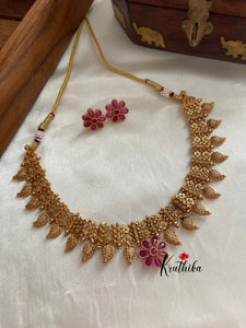 Simple antique finish necklace NC641