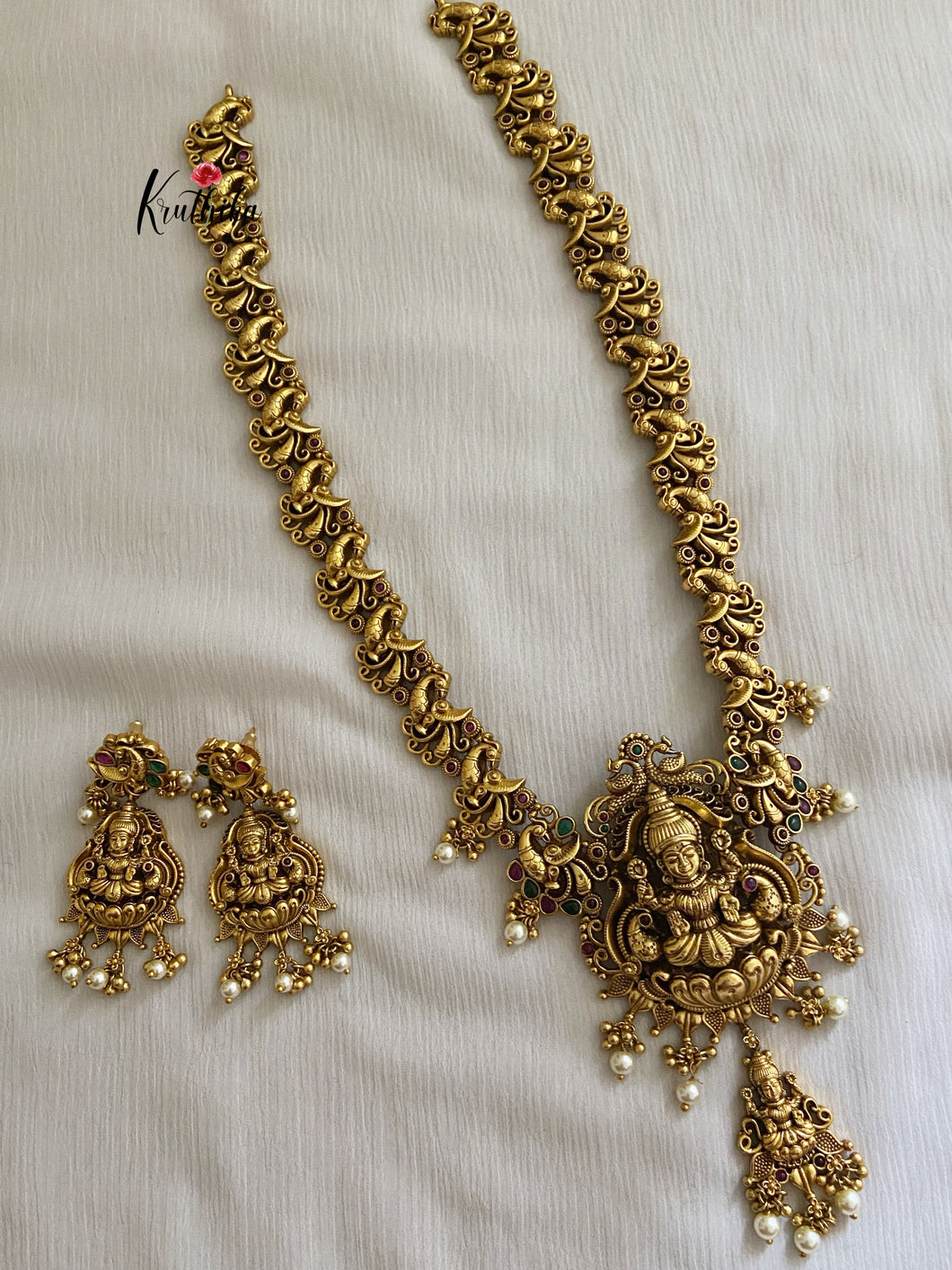 Premium antique finish Nagas Lakshmi Devi haaram LH150