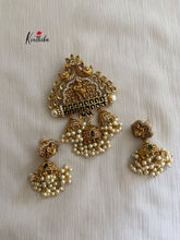 Premium antique finish Bala krishna Uncut stones pendant set PS7