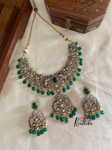 Royal Victorian green beads necklace set NC704