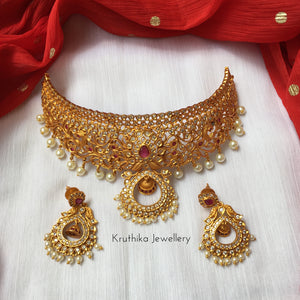 Cutwork CZ Choker set NC72