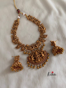 Antique finish Lakshmi Devi temple necklace NC463