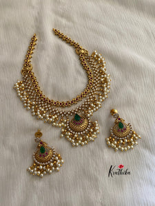 Two layer AD Guttapoosalu necklace NC405