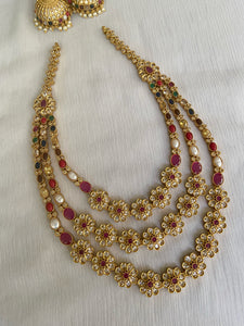 Three layer Navaratna necklace NC283