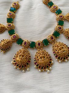 Square stones Lakshmi Devi pendants necklace NC252