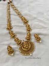 Ganesha haaram with cluster pearl chain LH95
