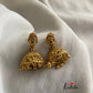 Antique finish emerald Jhumkas E178