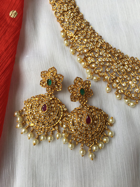 Grand stone cutwork bridal Haaram LH4