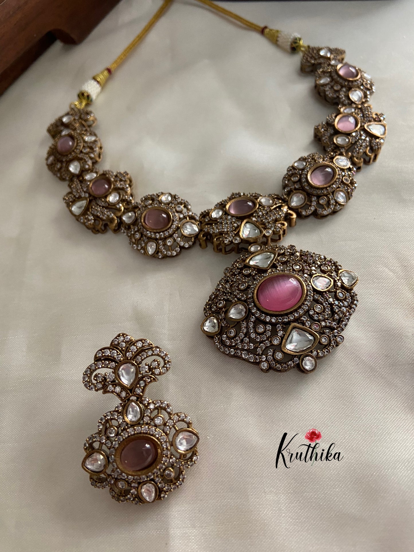 Victorian CZ necklace (colors available) NC801