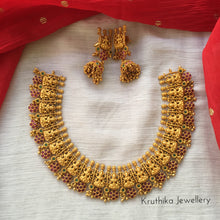 Lakshmi Devi flower patterned necklace NC219