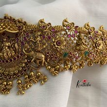Premium Antique finish Lakshmi Devi elephants Vaddanam (Hip belt) V71