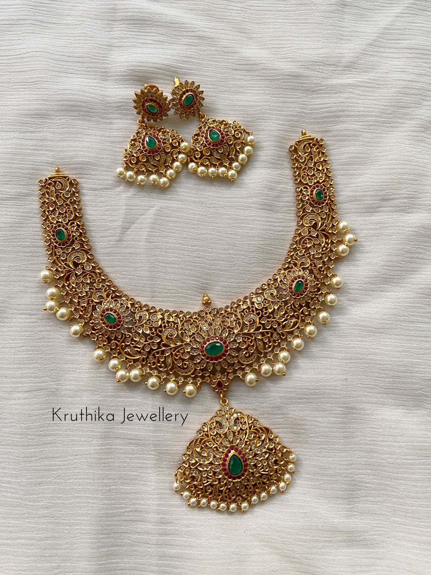 Cutwork CZ necklace NC110