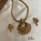 Simple peacock chandbali chain set NC746