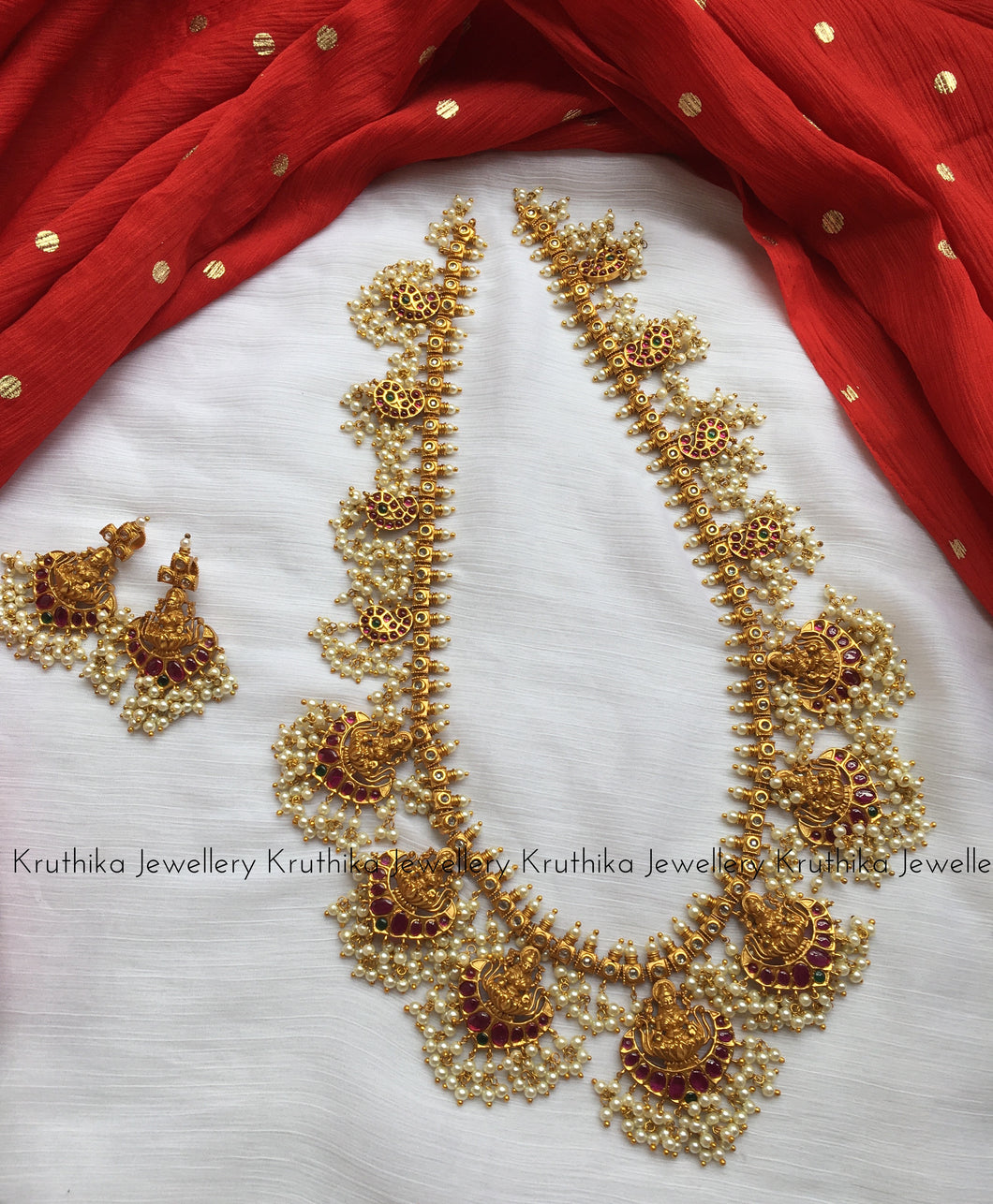 Lakshmi Devi pendants guttapoosalu haaram LH26