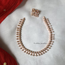 Rose gold CZ necklace NC47