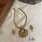 Simple peacock chandbali chain set NC746
