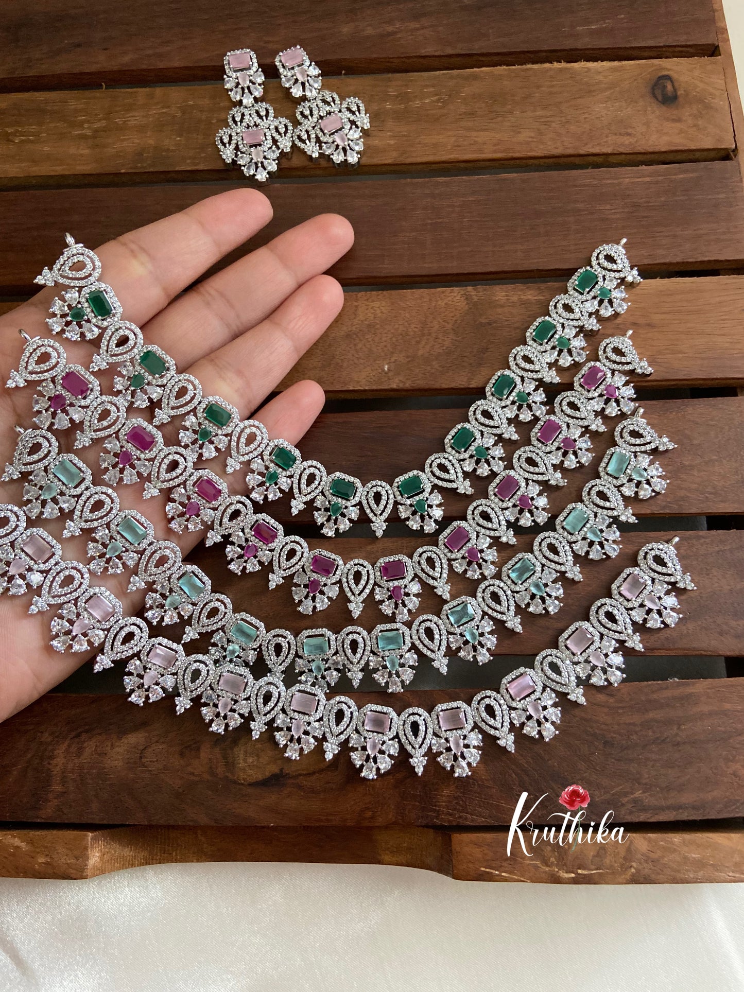 Elegant AD necklace (Available in four colors ) NC506